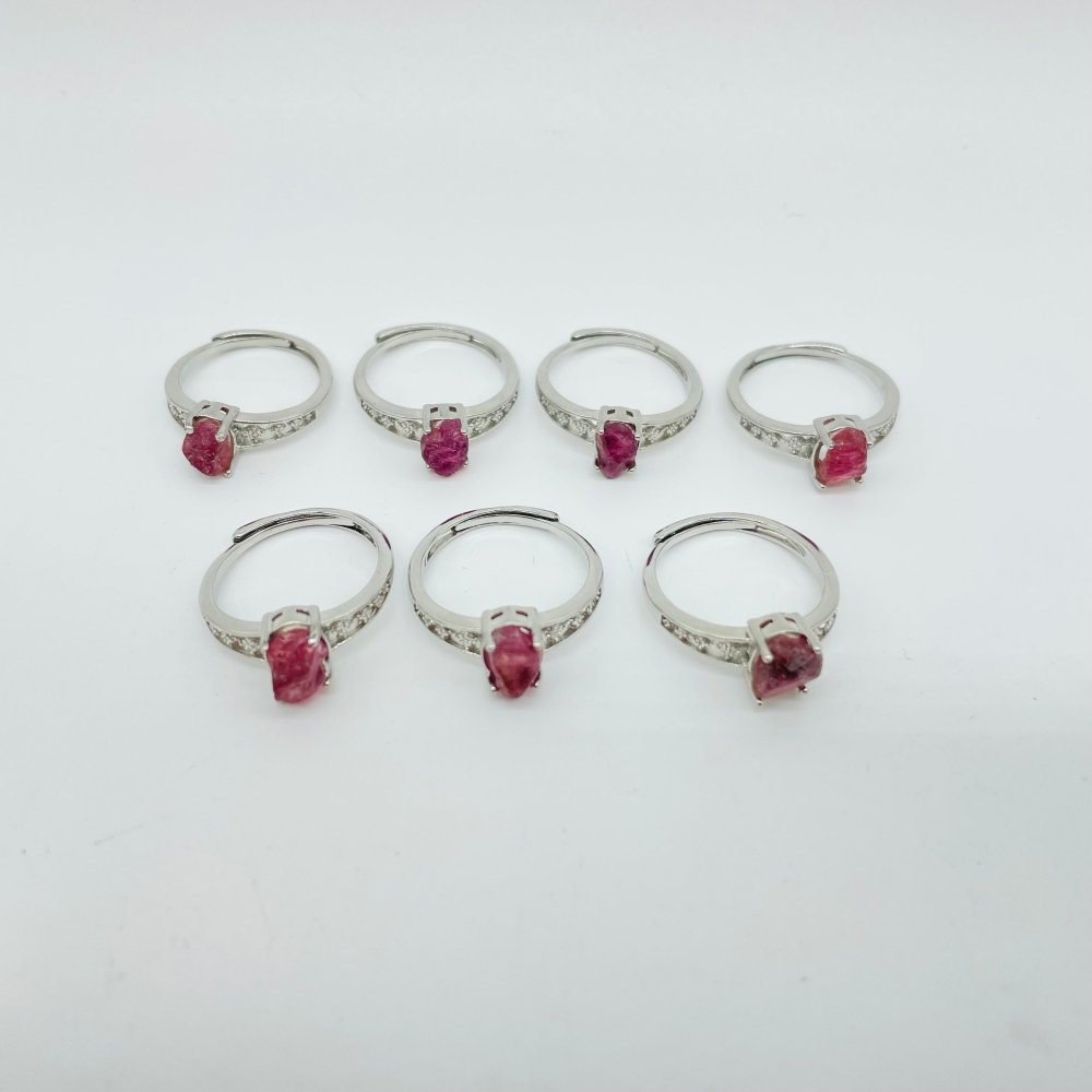 Beautiful Raw Red Tourmaline Gemstone Ring Wholesale -Wholesale Crystals