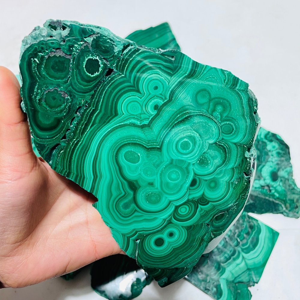 9 Pieces Large Polished Malachite Slab -Wholesale Crystals
