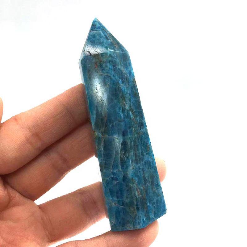 blue apatite crystal point tower -Wholesale Crystals