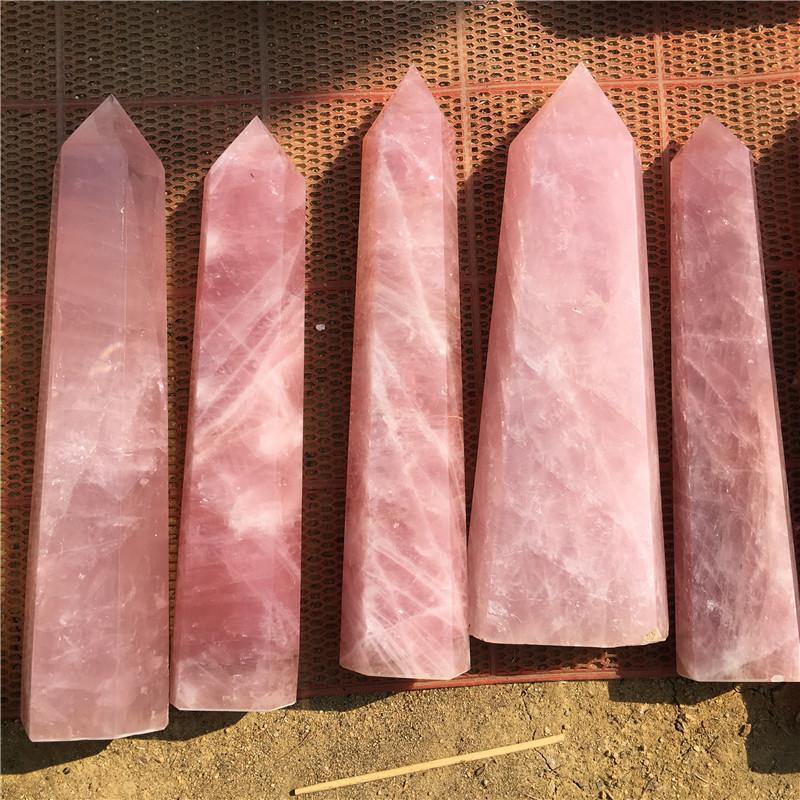 Big Rose Quartz Tower -Wholesale Crystals