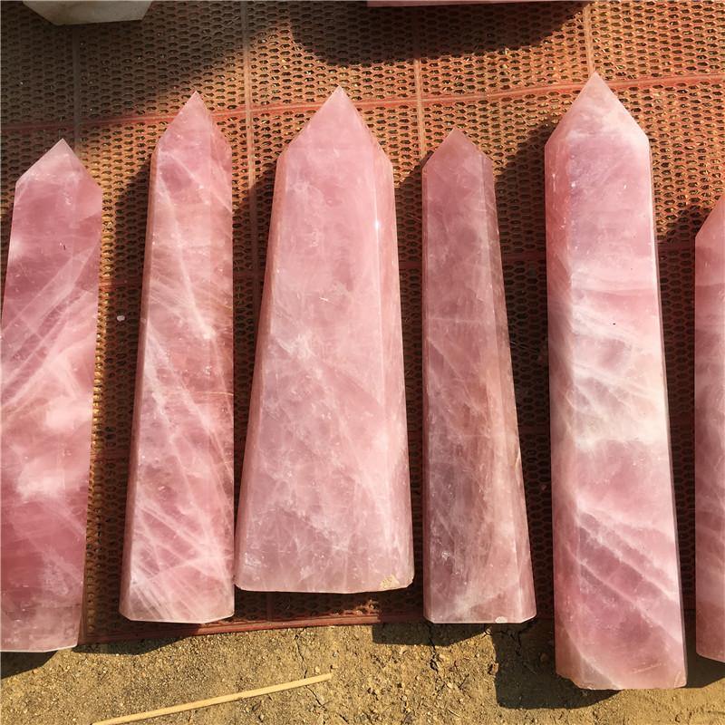 Big Rose Quartz Tower -Wholesale Crystals