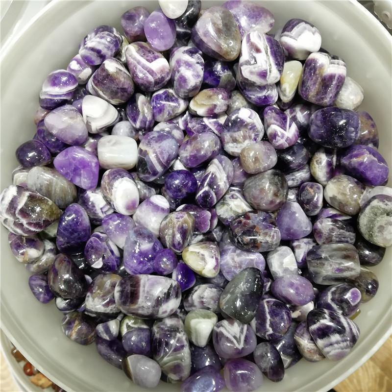 amethyst chevron tumbled stones -Wholesale Crystals