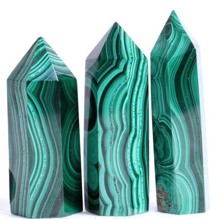 Malachite points -Wholesale Crystals