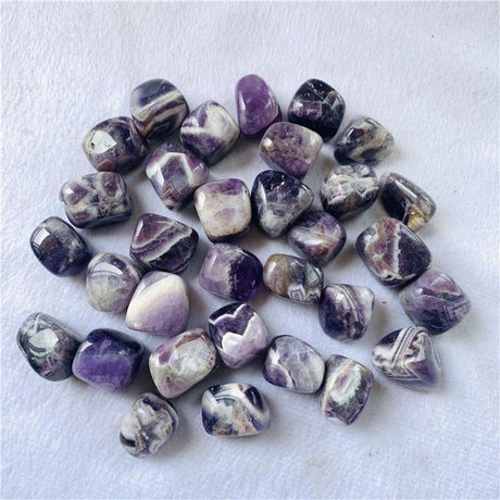 polished amethyst chevron tumbled stones -Wholesale Crystals