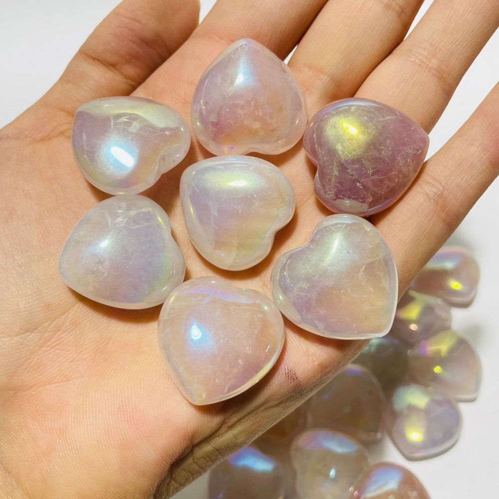 Aura Rose Quartz Heart Crystal Wholesale Clearance -Wholesale Crystals
