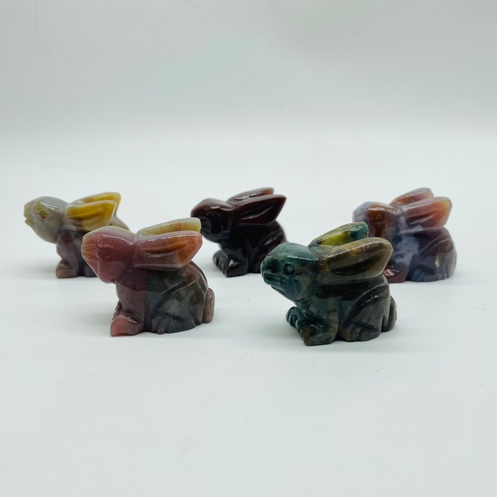 Beautiful Ocean Jasper Rabbit Carving Wholesale -Wholesale Crystals
