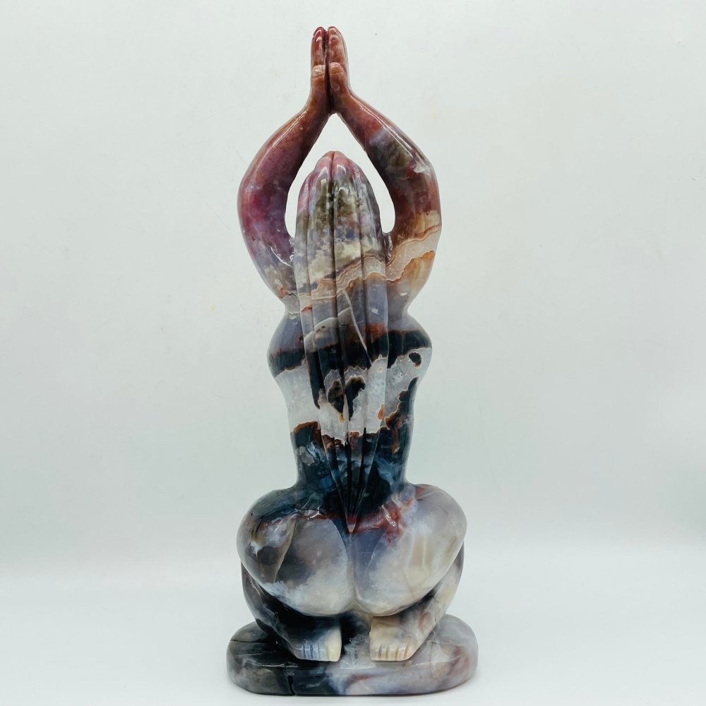 Beautiful Red Moss Agate Mixed Quartz Large Goddess Carving -Wholesale Crystals