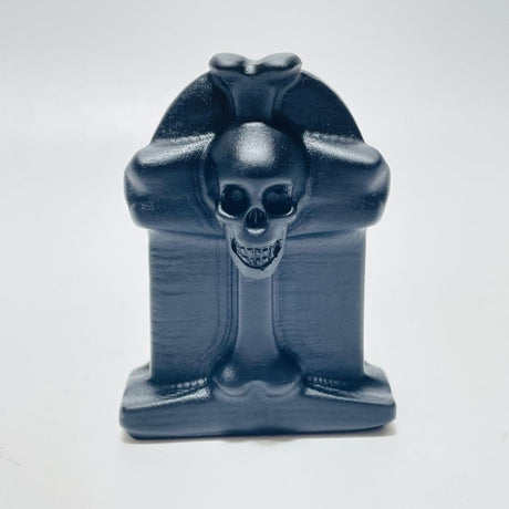 Black Obsidian Tombstone Skull Cross Carving Wholesale -Wholesale Crystals