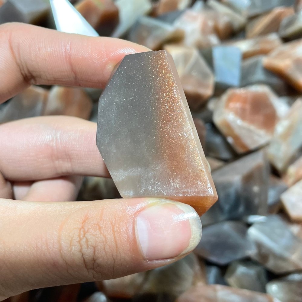 Black Rainbow Sun Stone with Hematite Free Form Wholesale -Wholesale Crystals