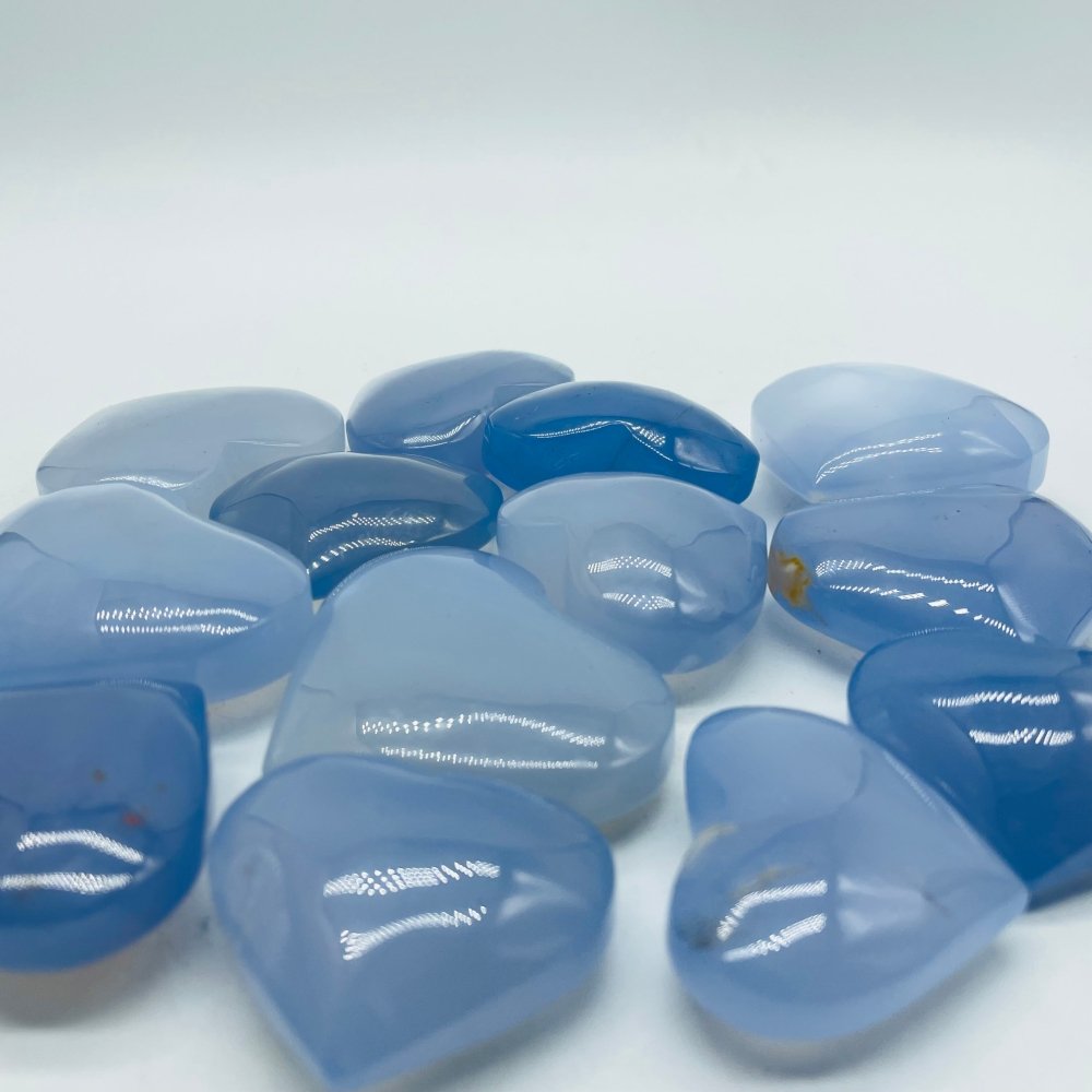 Blue Chalcedony Heart Stone Wholesale -Wholesale Crystals
