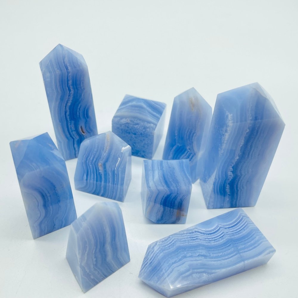 Blue Lace Agate Free Form Point Wholesale -Wholesale Crystals