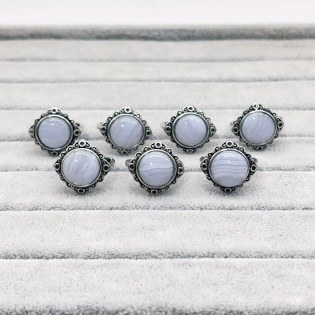 Blue Lace Agate Ring Wholesale - Wholesale Crystals