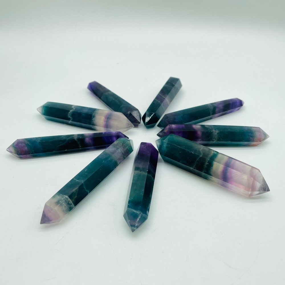 Blue Purple Fluorite Double Point Tower Wholesale -Wholesale Crystals