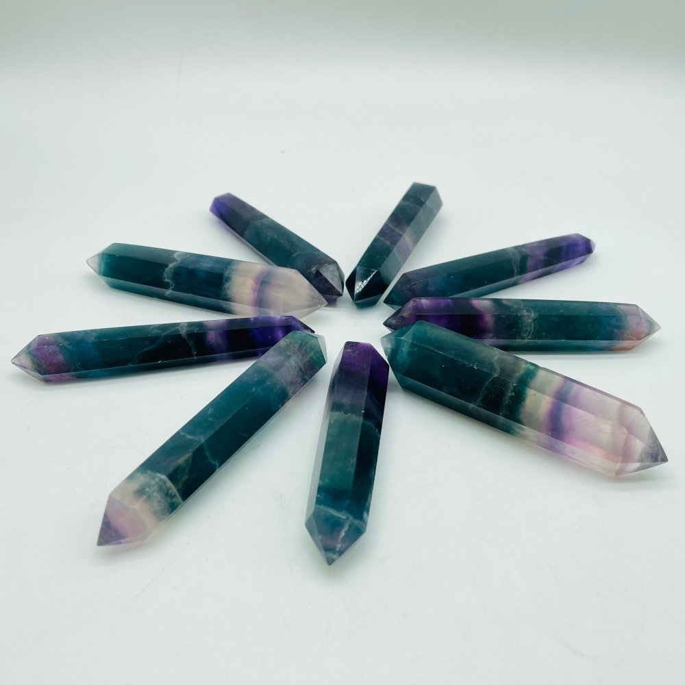 Blue Purple Fluorite Double Point Tower Wholesale -Wholesale Crystals