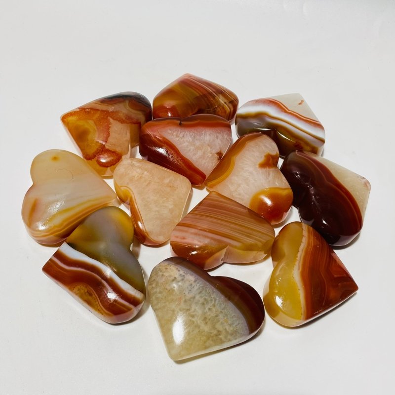 Carnelian Mixed Quartz Heart Wholesale -Wholesale Crystals