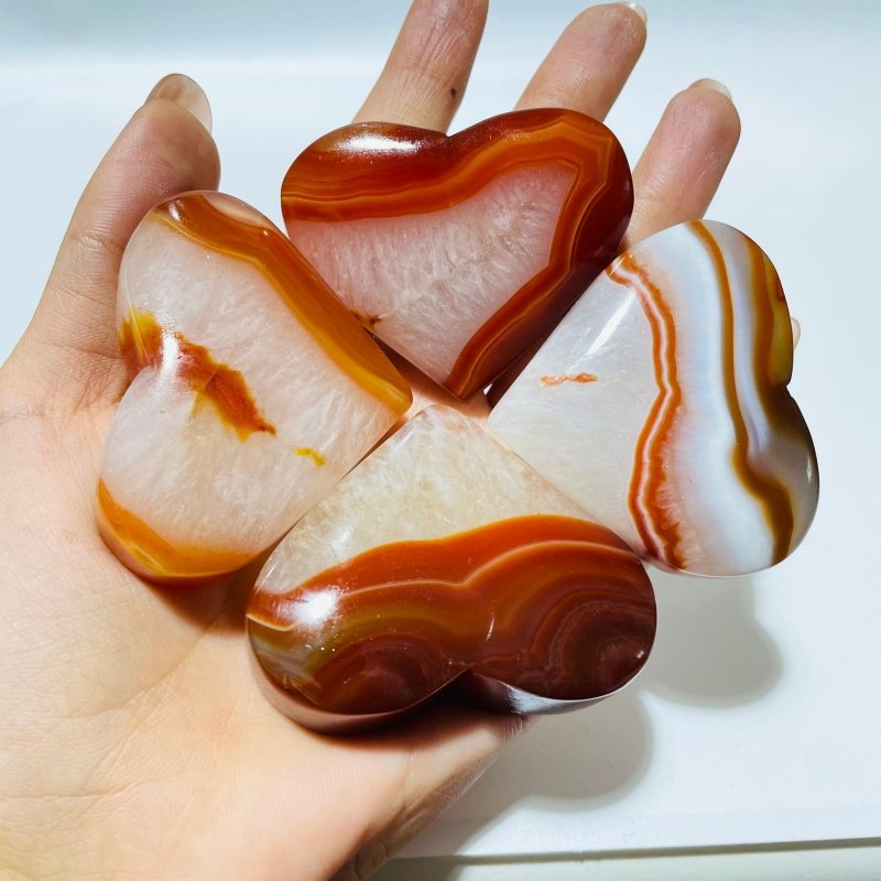 Carnelian Mixed Quartz Heart Wholesale -Wholesale Crystals
