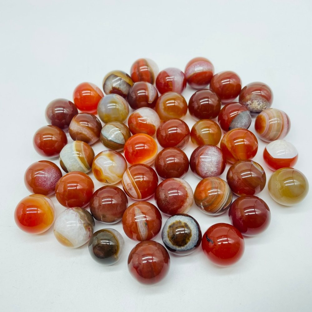 Carnelian Mixed Quartz Stripe Spheres Wholesale -Wholesale Crystals