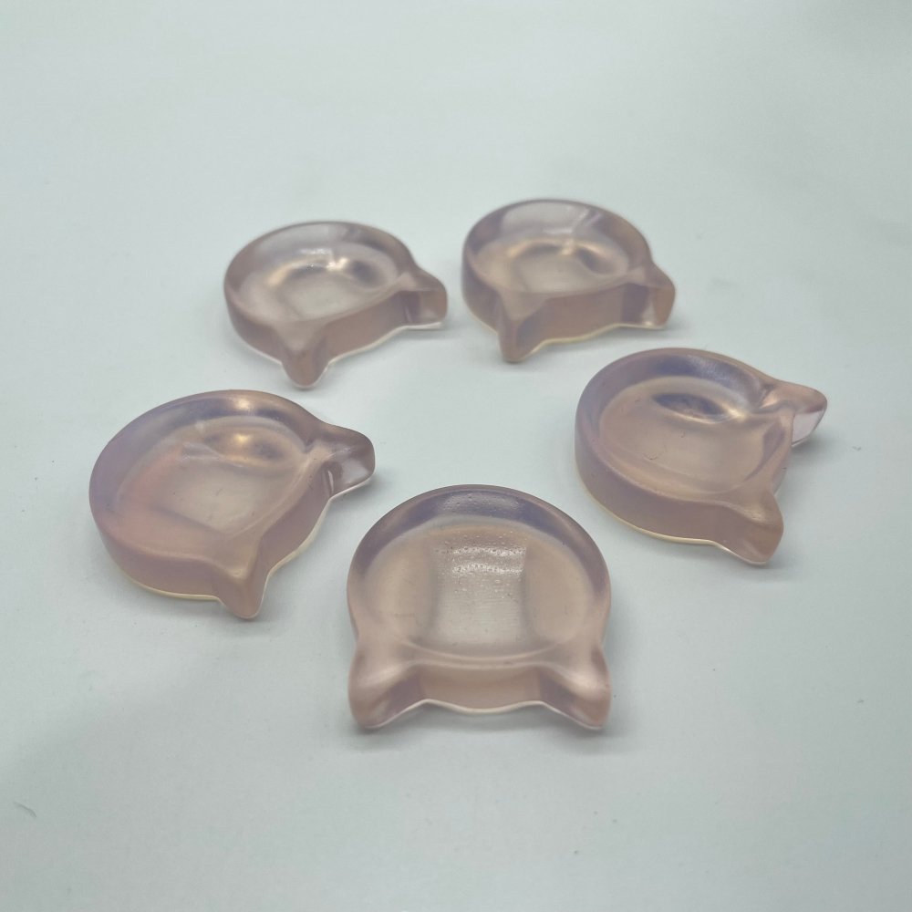 Cat Head Shape Aventurine& Rose Opalite (man made)Carving Wholesale -Wholesale Crystals