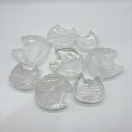 Cat Head Shape Clear Quartz Shallow Bowl Wholesale -Wholesale Crystals