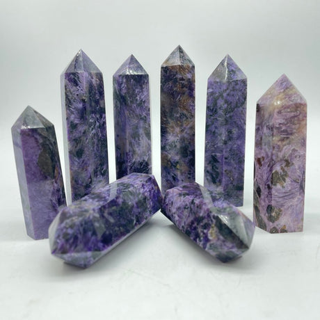 Charoite Tower Points Wholesale -Wholesale Crystals