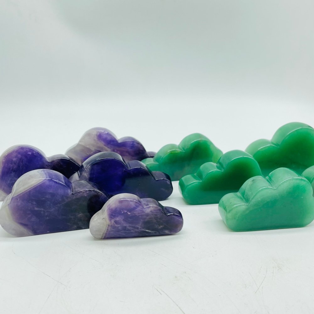 Chevron Amethyst & Green Aventurine Cloud Carving Wholesale -Wholesale Crystals