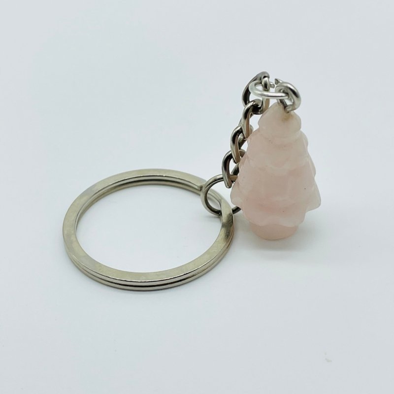Christmas Tree Keychain Wholesale Rose Quartz Green Aventurine - Wholesale Crystals