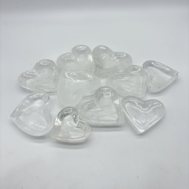 Clear Quartz Heart Shape Shallow Bowl Wholesale -Wholesale Crystals