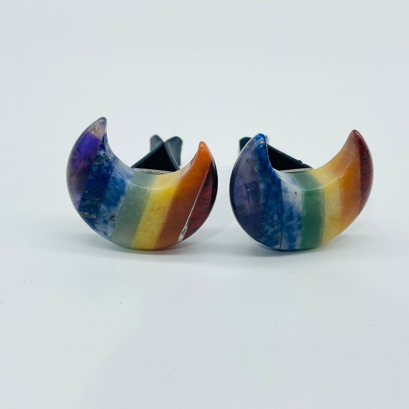 Crystal Car Air Vent Clips Moon 7 Chakra Stone Car Accessories -Wholesale Crystals