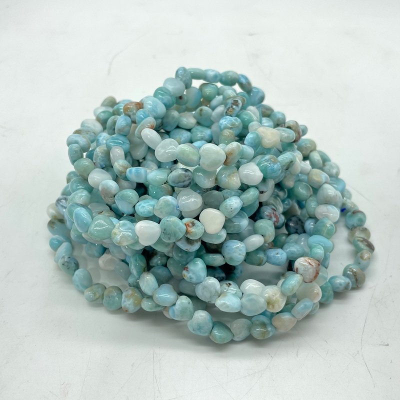 Cute Larimar Heart Bracelets Wholesale Dominican Republic -Wholesale Crystals