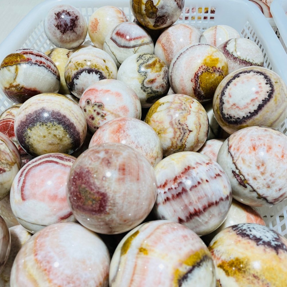 Dali Jasper Spheres Ball Wholesale 2-3.2in -Wholesale Crystals