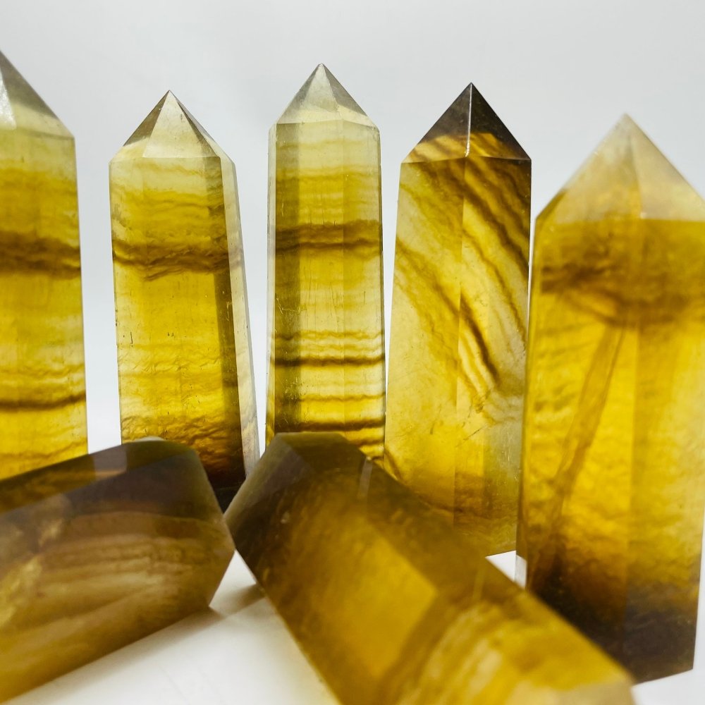 Fat Yellow Fluorite Tower Points Wholesale -Wholesale Crystals
