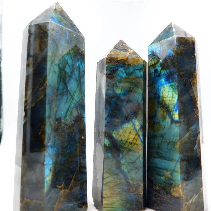 high quality labradorite tower point -Wholesale Crystals