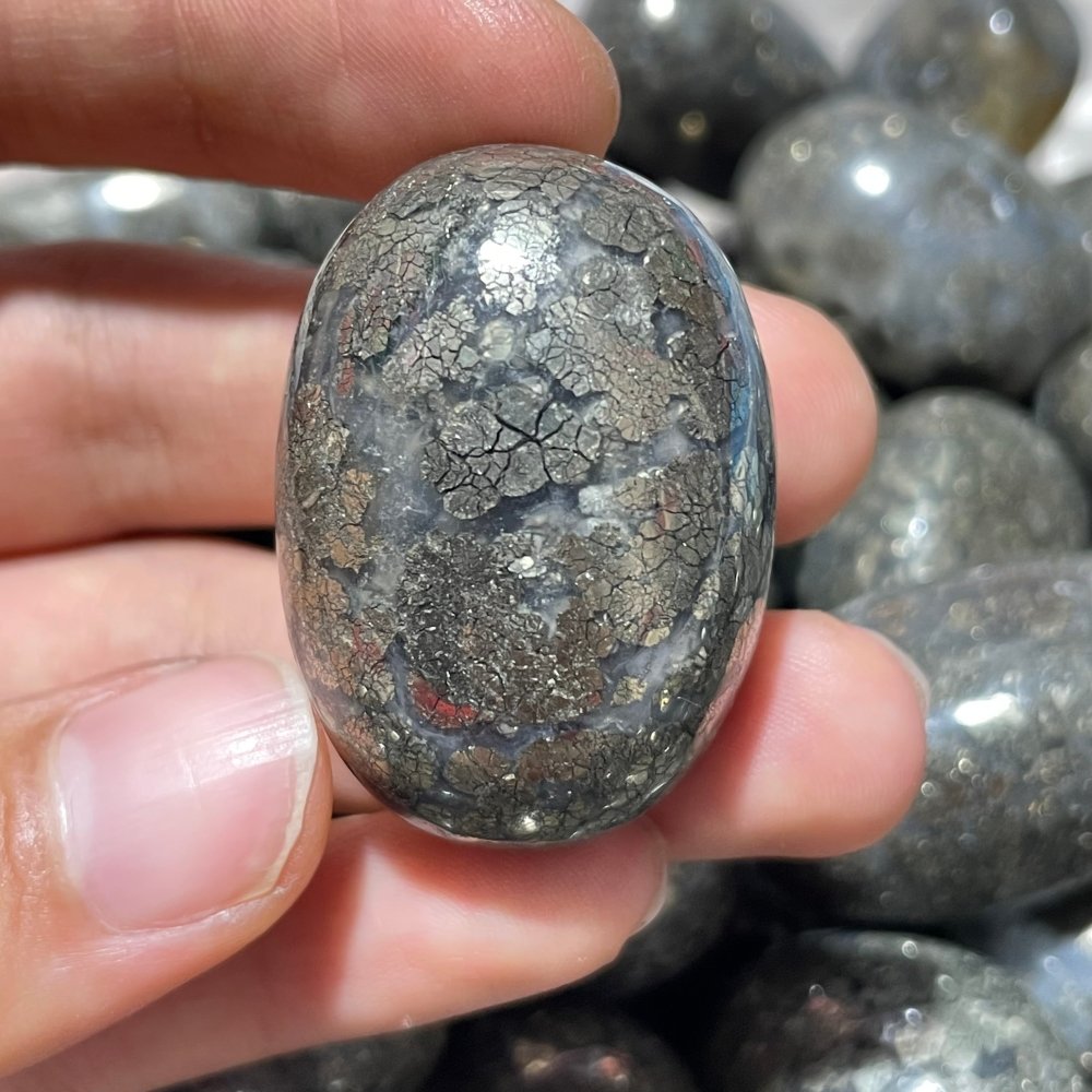 Flower Pyrite Mixed Agate Tumbled Wholesale -Wholesale Crystals