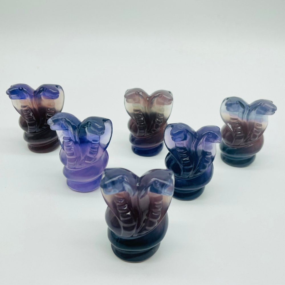Fluorite Snake Cobra Double Head Carving Wholesale -Wholesale Crystals