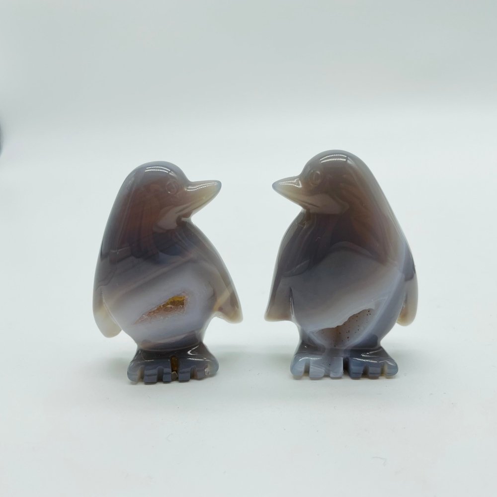 Geode Druzy Agate Penguin Carving Wholesale -Wholesale Crystals