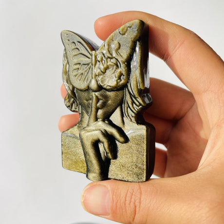 Gold Sheen Obsidian Butterfly Carving Wholesale -Wholesale Crystals