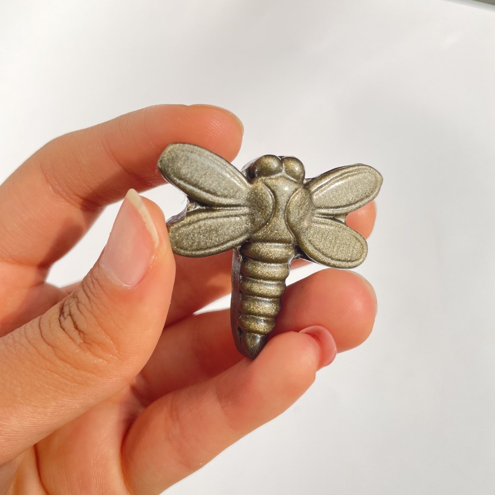 Gold Sheen Obsidian Dragonfly Carving Wholesale -Wholesale Crystals