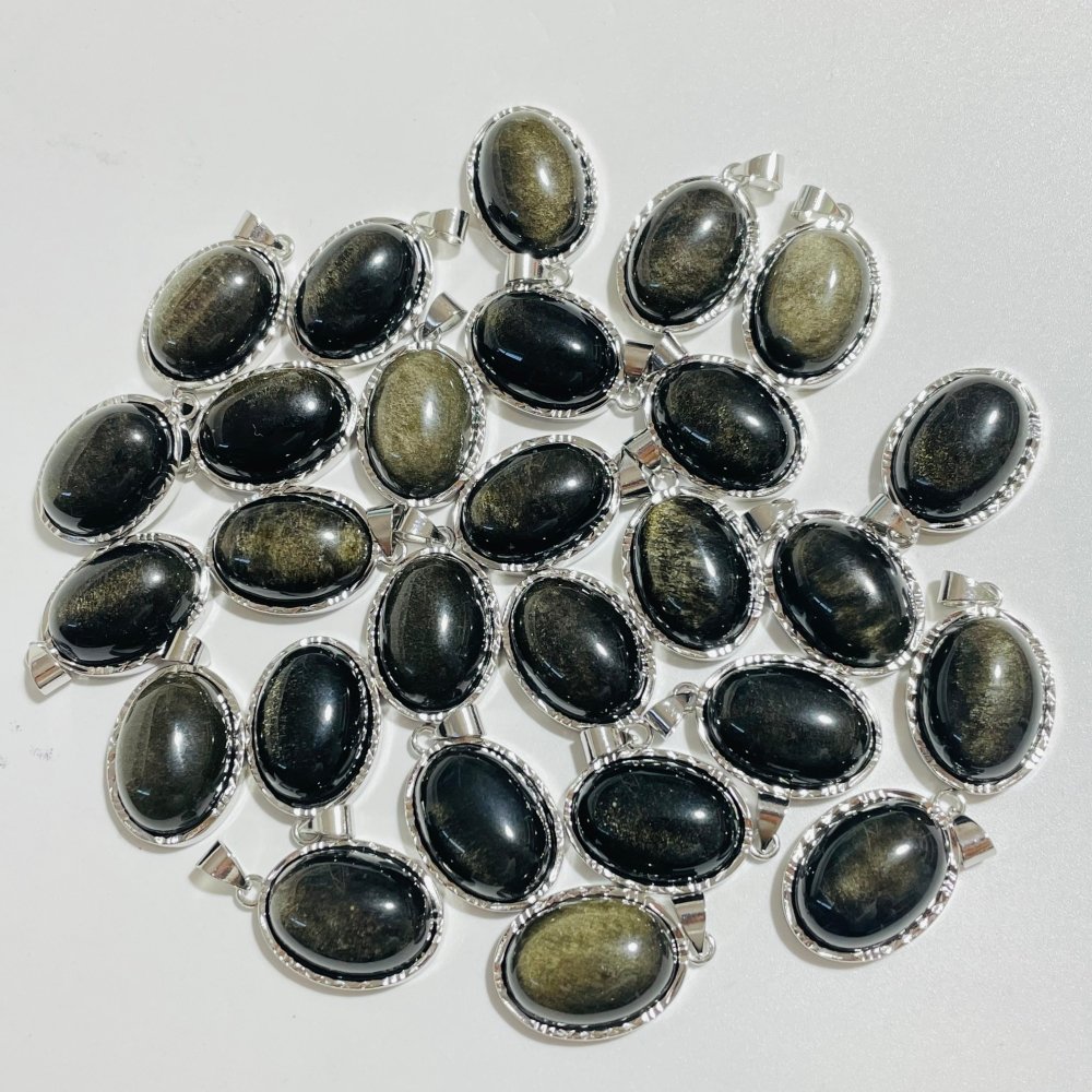 Gold Sheen Obsidian Pendant Charm Wholesale -Wholesale Crystals