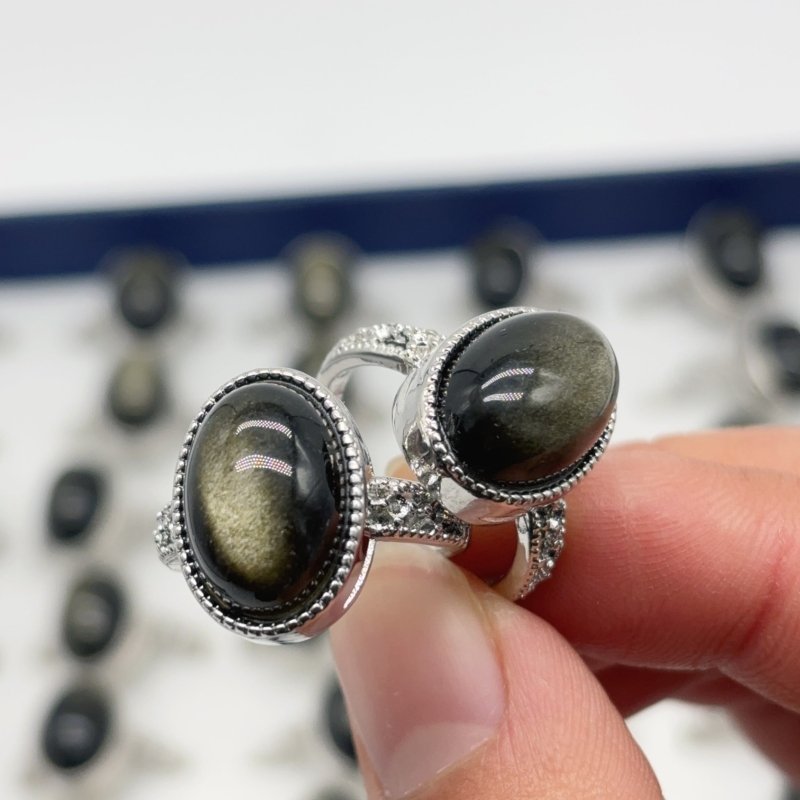 Gold Sheen Obsidian Ring Wholesale - Wholesale Crystals