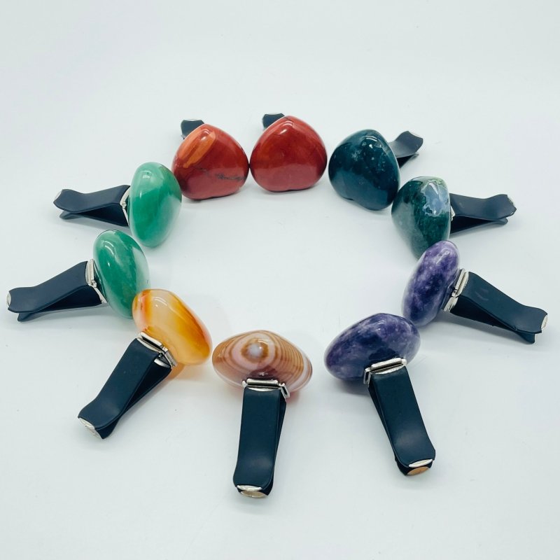 Heart Shape Crystal Car Air Vent Clips Car Accessories -Wholesale Crystals