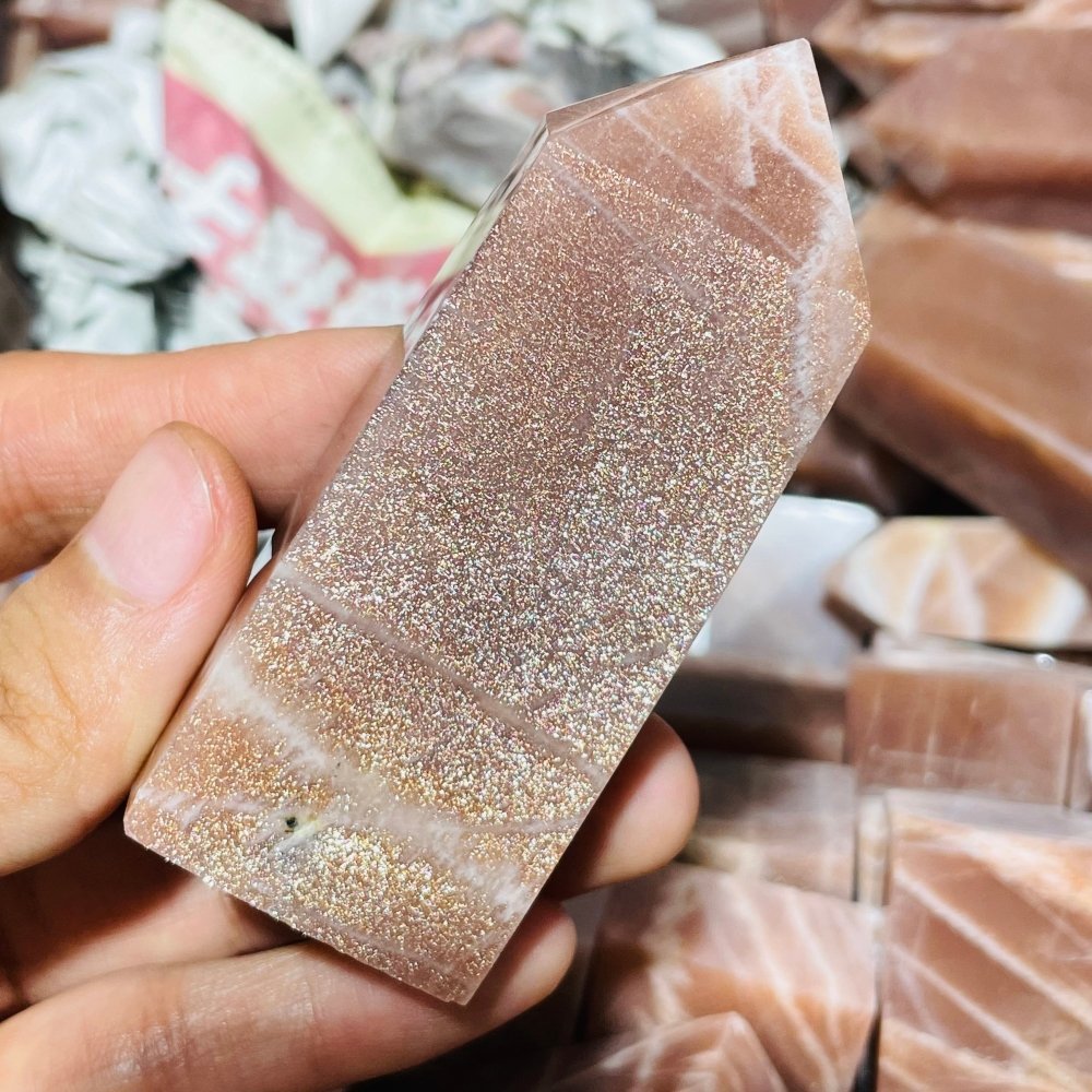 High Quality Sunstone Four-Sided Tower Point Wholesale -Wholesale Crystals