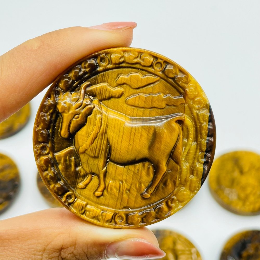 High Quality Tiger Eye Twelve Constellations Carving Wholesale -Wholesale Crystals