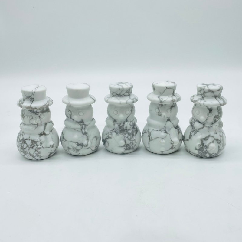 Howlite Snowman Carving Christmas Crystal Wholesale -Wholesale Crystals