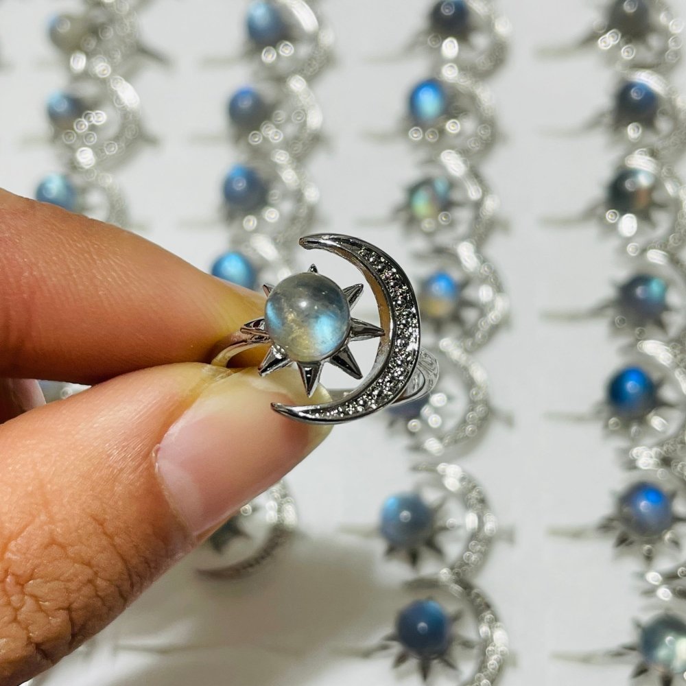 Labradorite Sun Moon Ring Wholesale -Wholesale Crystals