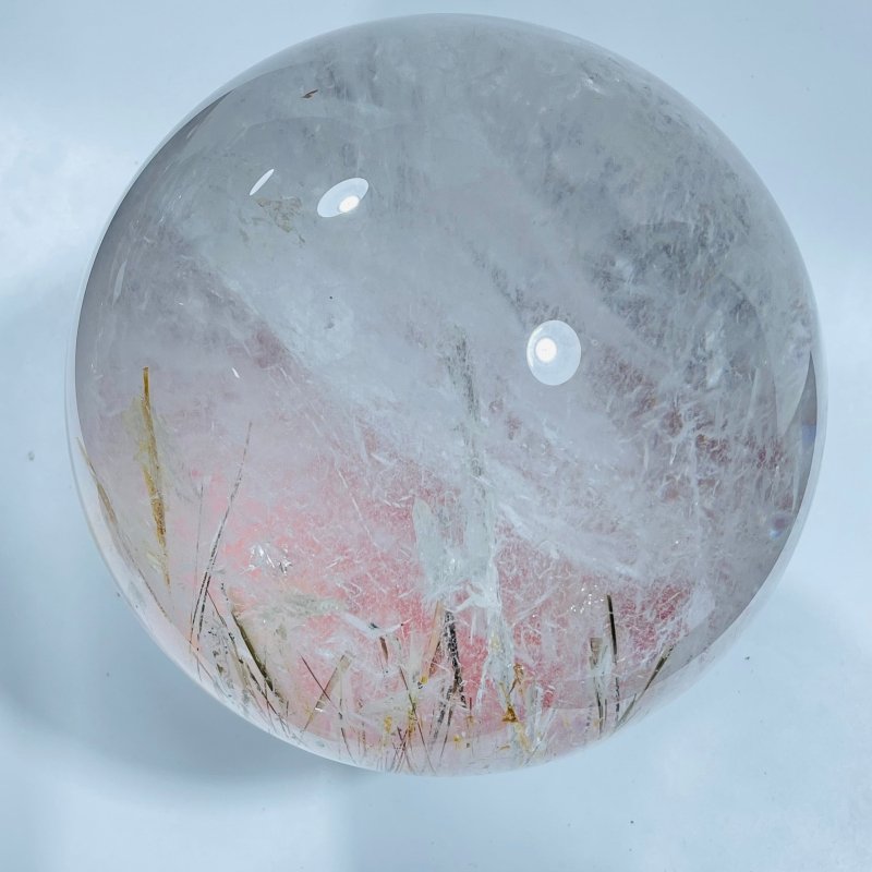 Large Rare Clear Quartz With Mica High Quality Sphere - Wholesale Crystals