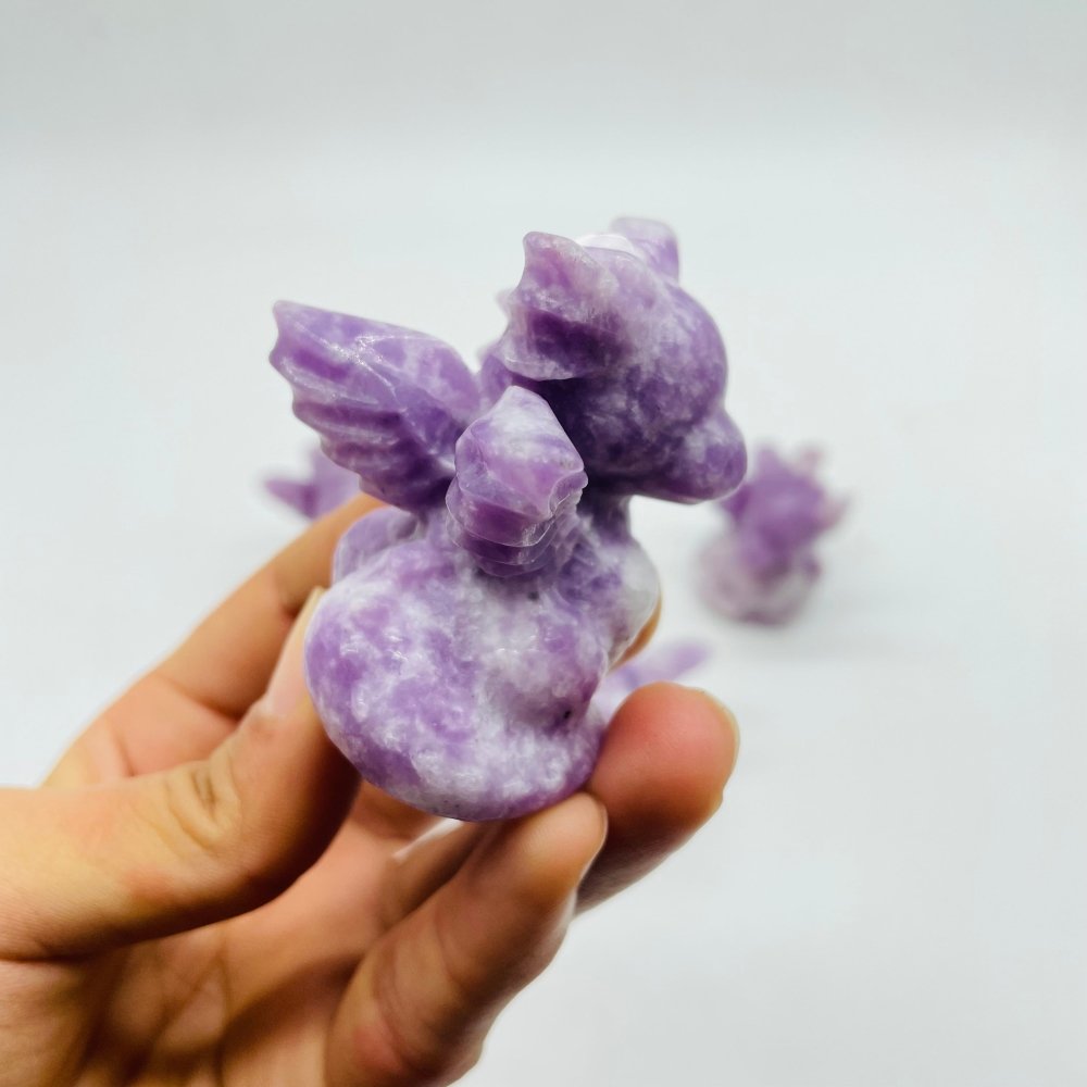 Lepidolite Garden Baby Dragon Carving Sculpture Wholesale -Wholesale Crystals