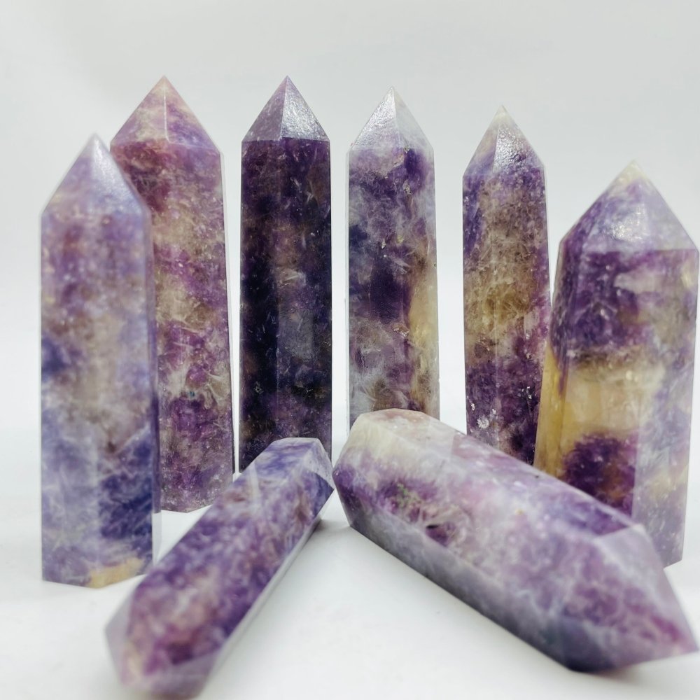 Lepidolite Mixed Quartz Tower Point Wholesale -Wholesale Crystals