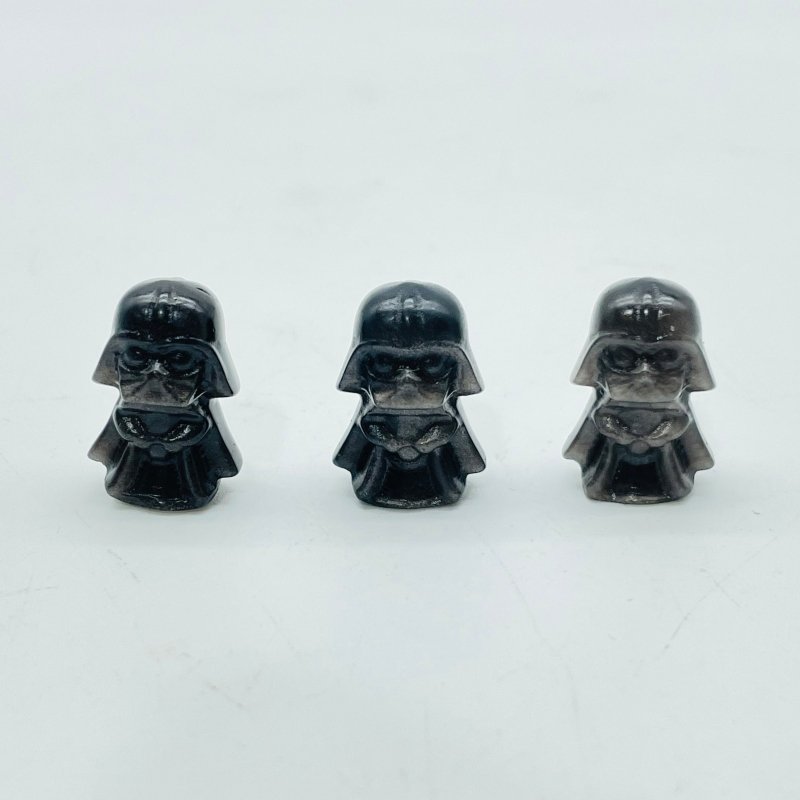 Mini Black Obsidian Darth Vader Carving Wholesale - Wholesale Crystals