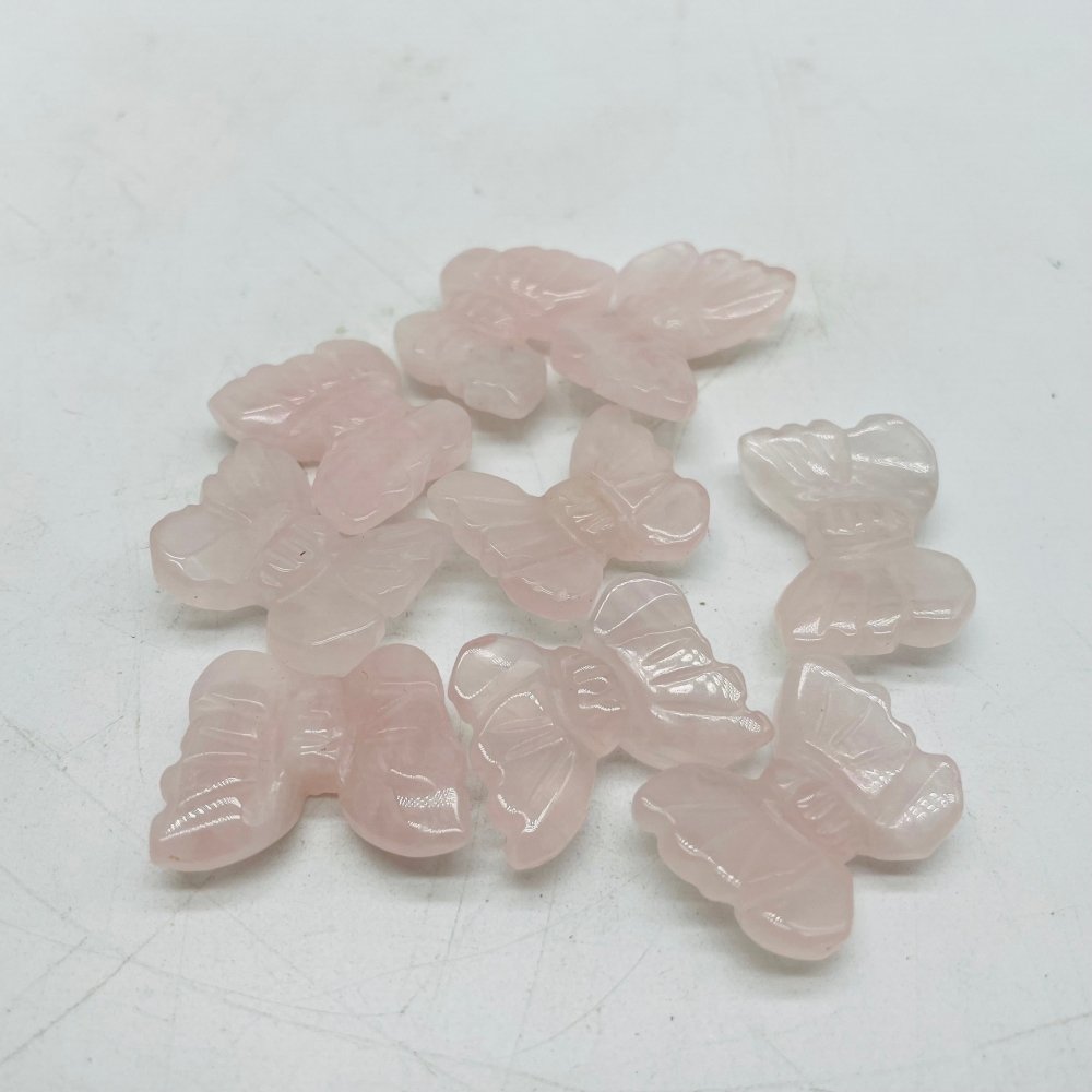 Mini Butterfly Chevron Amethyst & Rose Quartz Carving Animal Wholesale -Wholesale Crystals