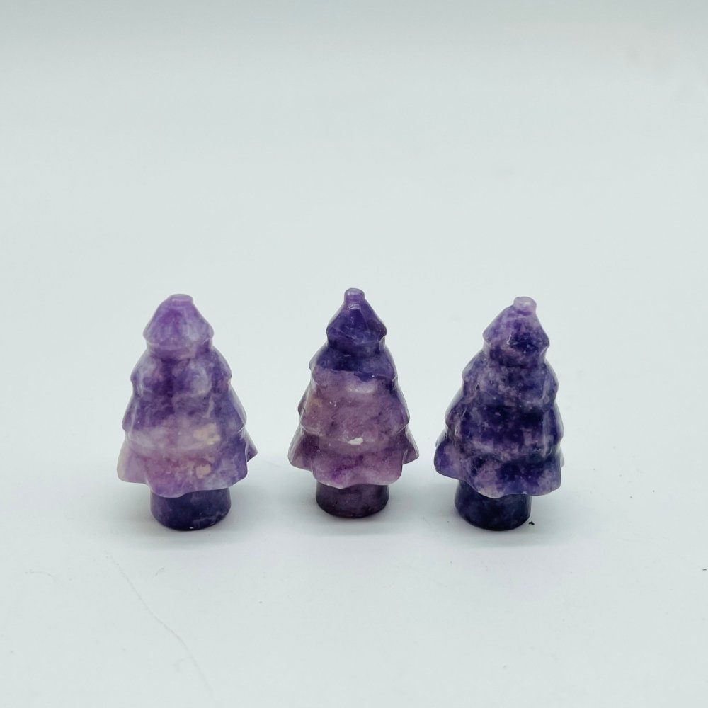 Mini Christmas Tree Carving Wholesale Green Aventurine Lepidolite -Wholesale Crystals